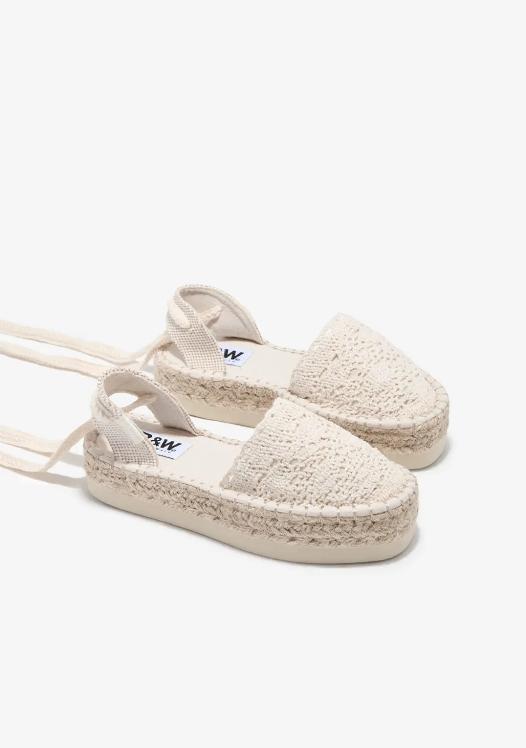 New Alpargatas Crochet Blanco B&W Alpargatas|Alpargatas