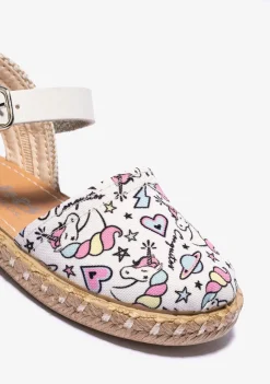 Flash Sale Alpargatas De Bebé Unicornio Blanco Alpargatas|Alpargatas