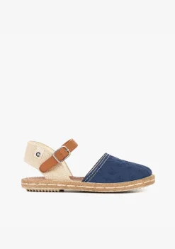 Cheap Alpargatas De Niña Bordado Azul Marino Alpargatas