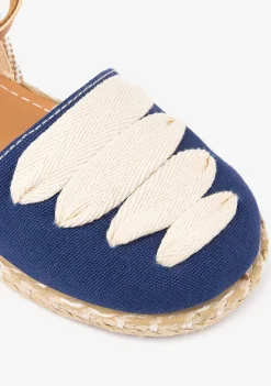 Best Alpargatas De Niña Cordones Azul Alpargatas