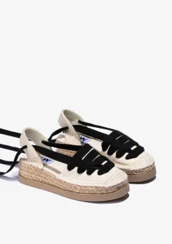 Fashion Alpargatas De Niña Cuña Lona Beige B&W Alpargatas|Alpargatas