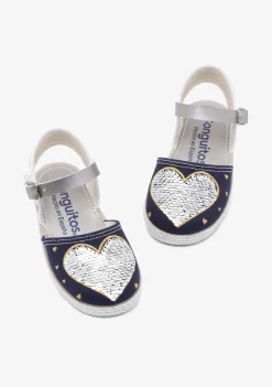 Clearance Alpargatas De Niña Lentejuelas Corazón Alpargatas
