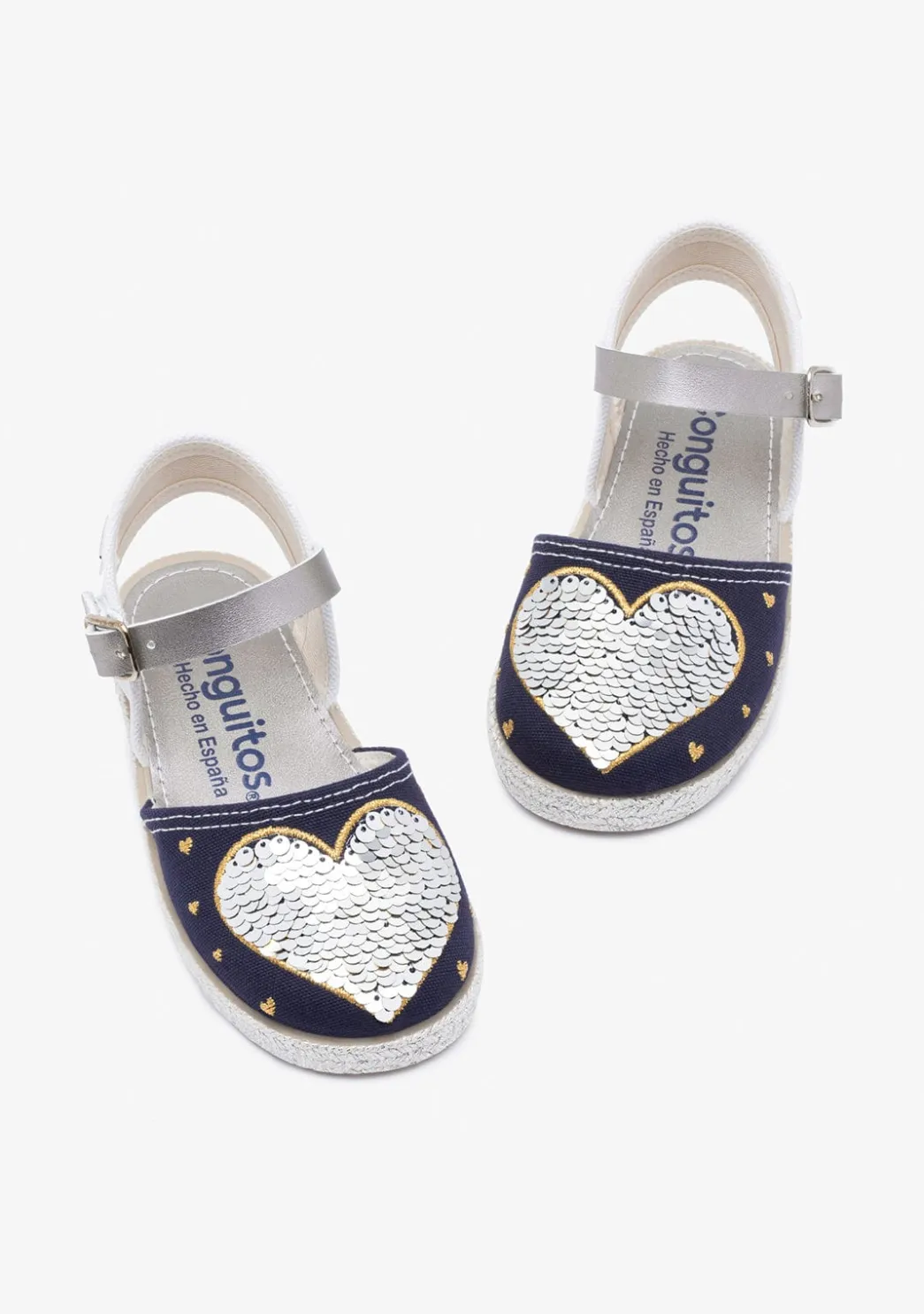 Clearance Alpargatas De Niña Lentejuelas Corazón Alpargatas