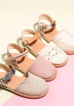 Clearance Alpargatas De Niña Metalizado Rosa Alpargatas