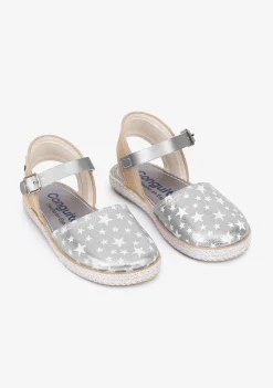 Hot Alpargatas De Niña Plata Brillo En La Oscuridad Alpargatas