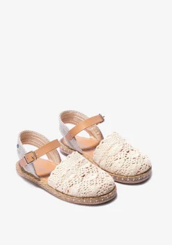 Hot Alpargatas Macramé Beige Alpargatas|Zapatos De Ceremonia