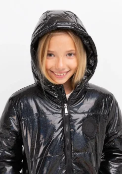New Anorak De Niña Iridiscente Negro Chaquetas