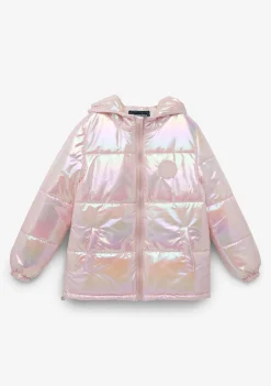 Discount Anorak De Niña Iridiscente Rosa Chaquetas