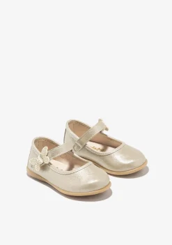 Best Sale Bailarinas De Bebé Mariposa Oro Bailarinas|Zapatos De Ceremonia