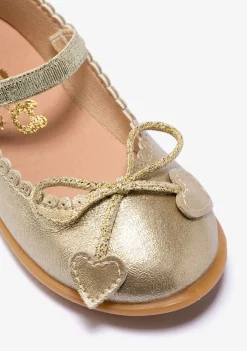 Clearance Bailarinas De Bebé Metalizado Platino Bailarinas|Zapatos De Ceremonia
