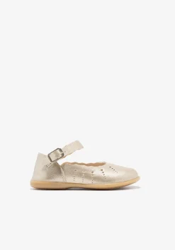 Hot Bailarinas De Bebé Ondas Hebilla Oro Bailarinas|Zapatos De Ceremonia