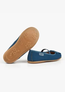 Flash Sale Bailarinas De Niña Basic Azul Índigo Bailarinas