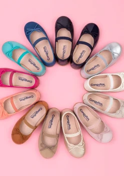 Flash Sale Bailarinas De Niña Basic Azul Índigo Bailarinas