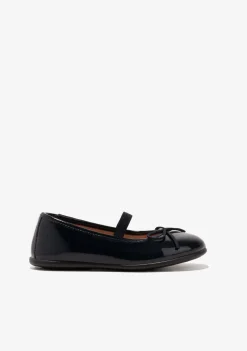 Cheap Bailarinas De Niña Charol Marino B&W Zapatos|Zapatos De Ceremonia