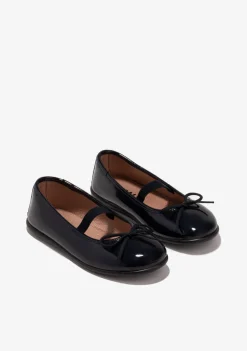 Cheap Bailarinas De Niña Charol Marino B&W Zapatos|Zapatos De Ceremonia