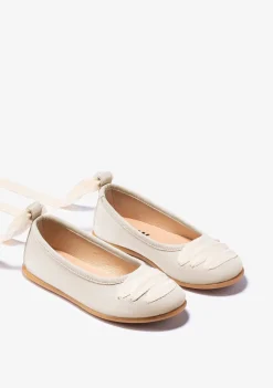 Online Bailarinas De Niña Con Lazo Beige B&W Zapatos|Zapatos De Ceremonia