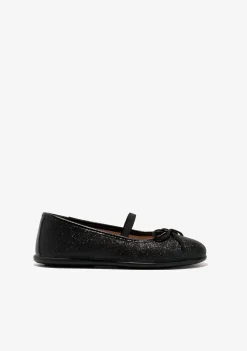 Sale Bailarinas De Niña Glitter Negro B&W Zapatos|Zapatos De Ceremonia