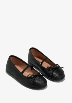 Sale Bailarinas De Niña Glitter Negro B&W Zapatos|Zapatos De Ceremonia