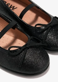 Sale Bailarinas De Niña Glitter Negro B&W Zapatos|Zapatos De Ceremonia