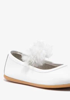 Best Sale Bailarinas De Niña Tul Napa Blanco B&W Zapatos|Zapatos De Ceremonia