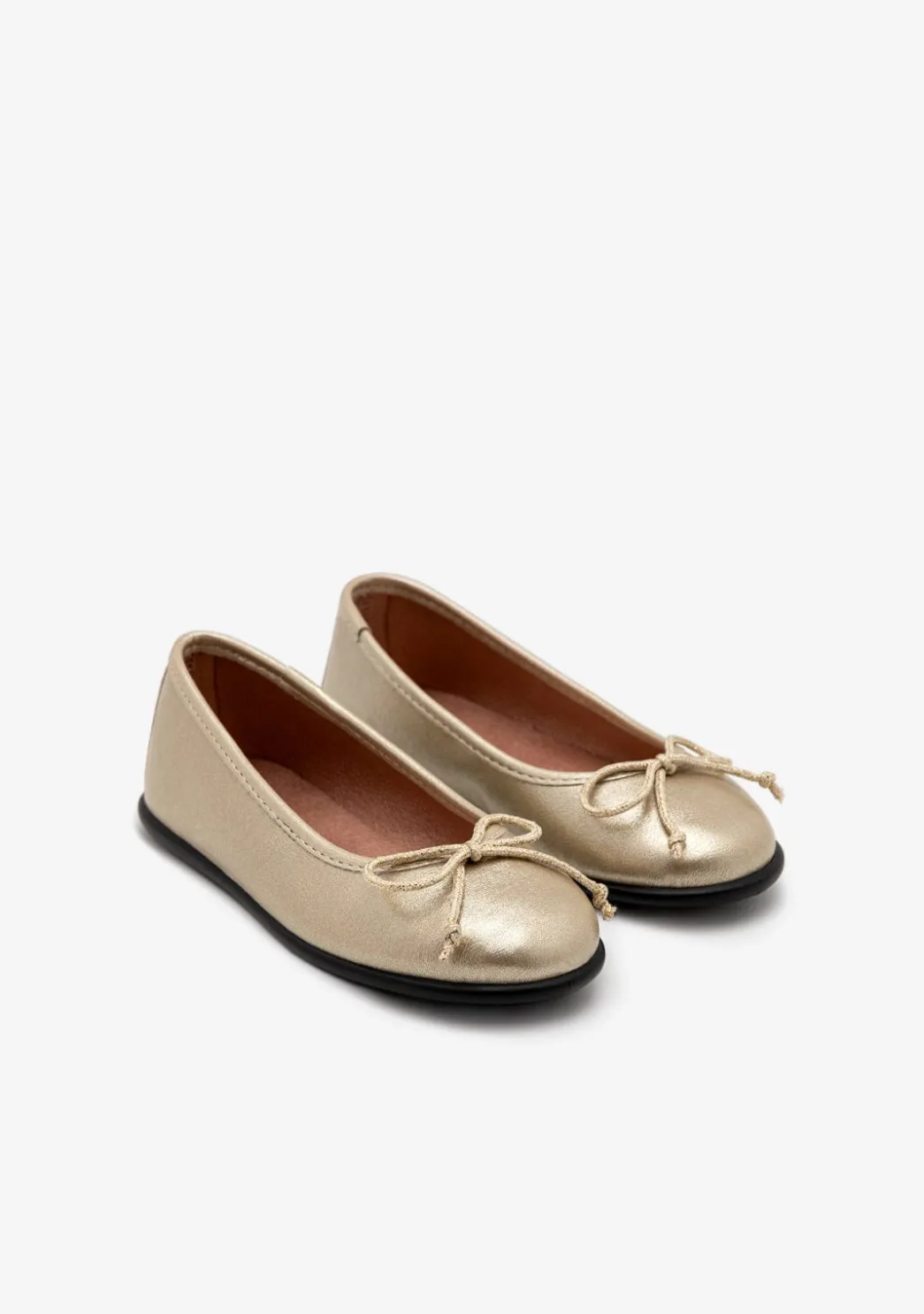 Clearance Bailarinas Metalizadas Dorado B&W Zapatos|Zapatos De Ceremonia