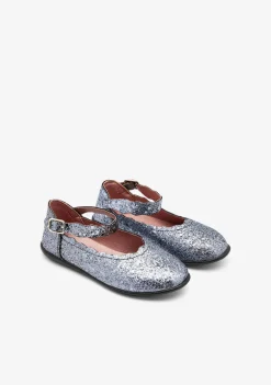Cheap Bailarinas Ondas Glitter Plomo Bailarinas|Zapatos De Ceremonia
