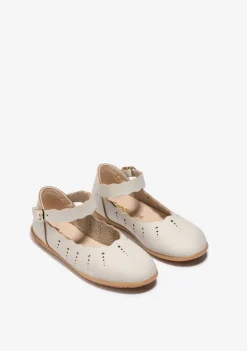 New Bailarinas Ondas Hebilla Beige Zapatos De Ceremonia|Bailarinas