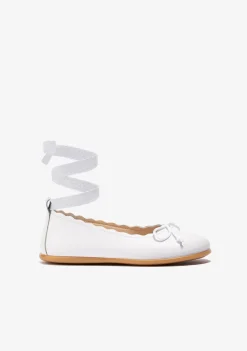 Cheap Bailarinas Ondas Tira Blanco Zapatos|Zapatos De Ceremonia