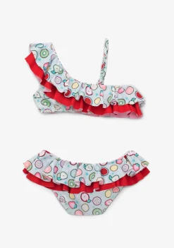 Discount Bikini Niña Estampado Frutas Menta Baño