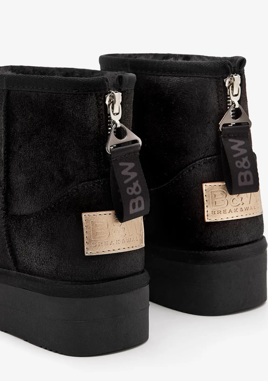 Cheap Botas Australianas Cremallera Negro B&W Botas Australianas|Botas Australianas
