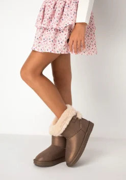 Online Botas Australianas De Niña Strass Bronce B&W Botas Australianas|Botas Australianas