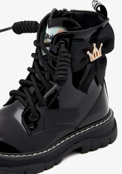 Store Botas Charol Corona Negro Botas
