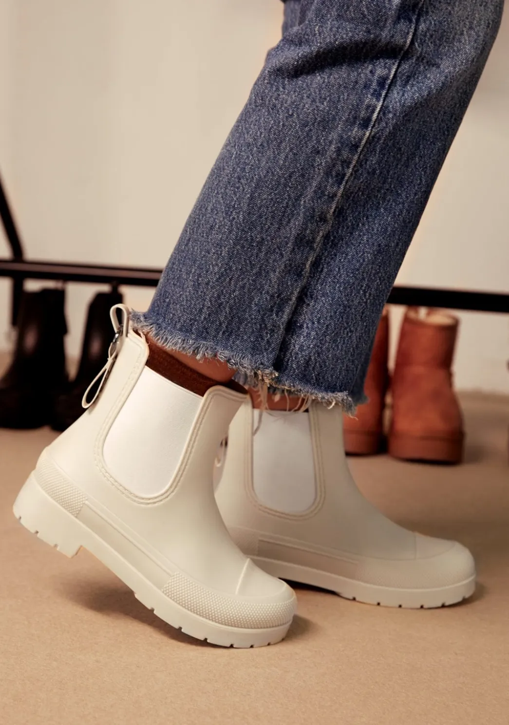 Outlet Botas De Agua Unisex Beige B&W Botas|Botas De Agua
