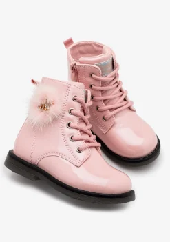 Best Botas De Cordones Corona Rosa Botas