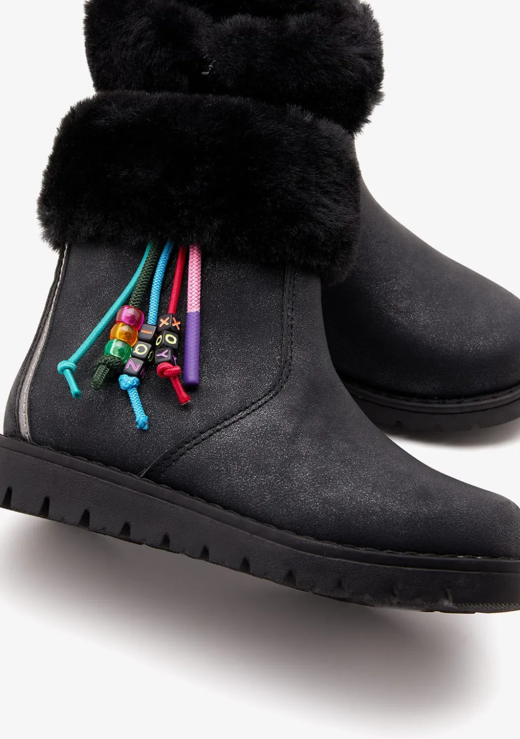 Hot Botas De Felpa Negras Botas