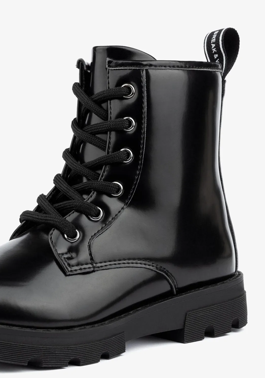 Online Botas De Niña Militares Negro B&W Botas|Botas