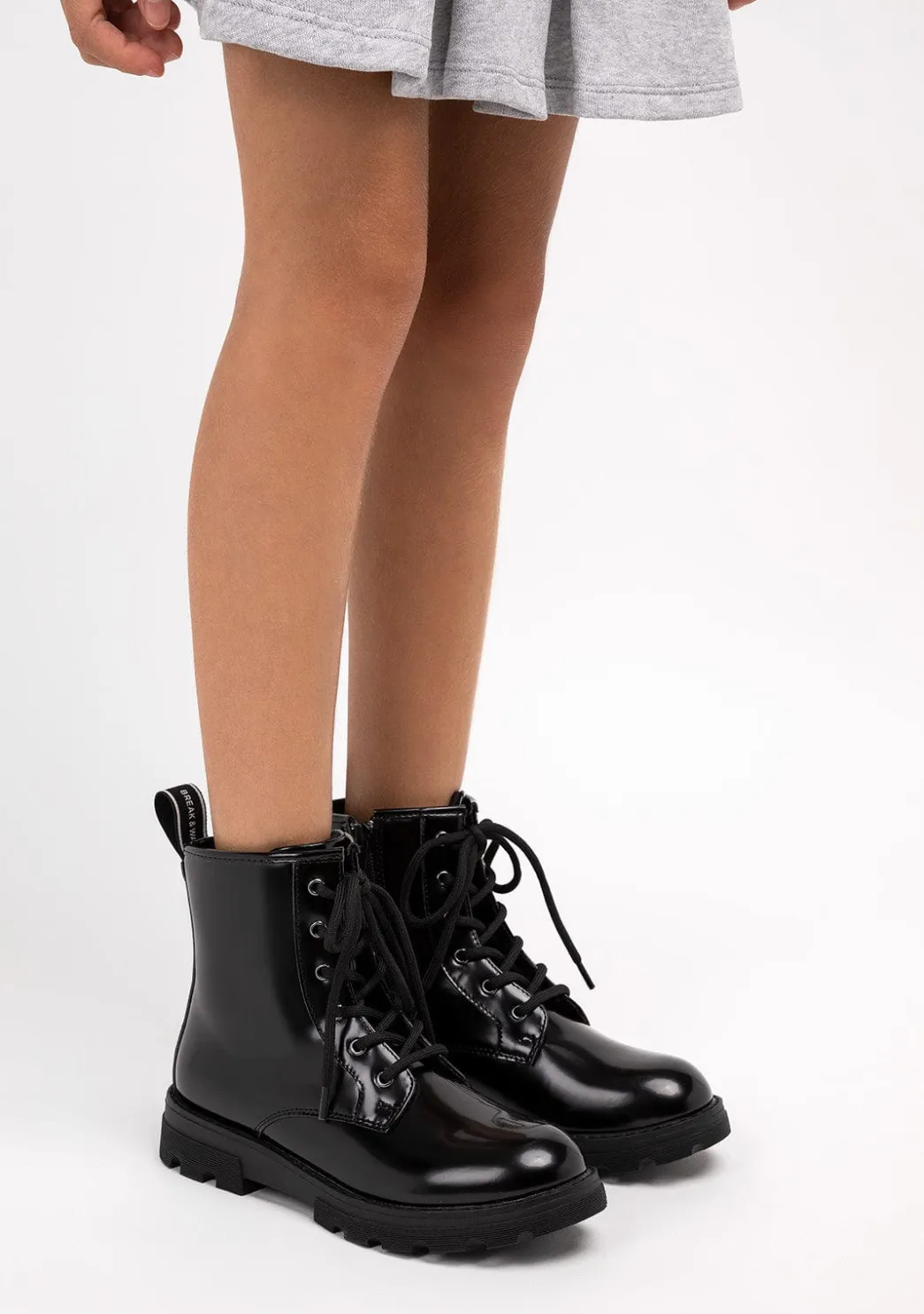 Online Botas De Niña Militares Negro B&W Botas|Botas