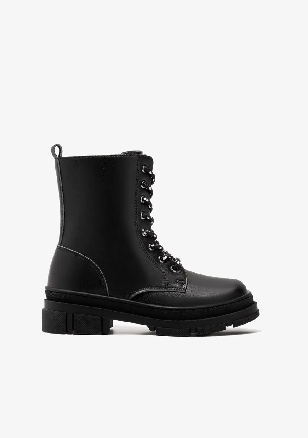 Clearance Botas De Niña Napa Negro B&W Botas|Botas