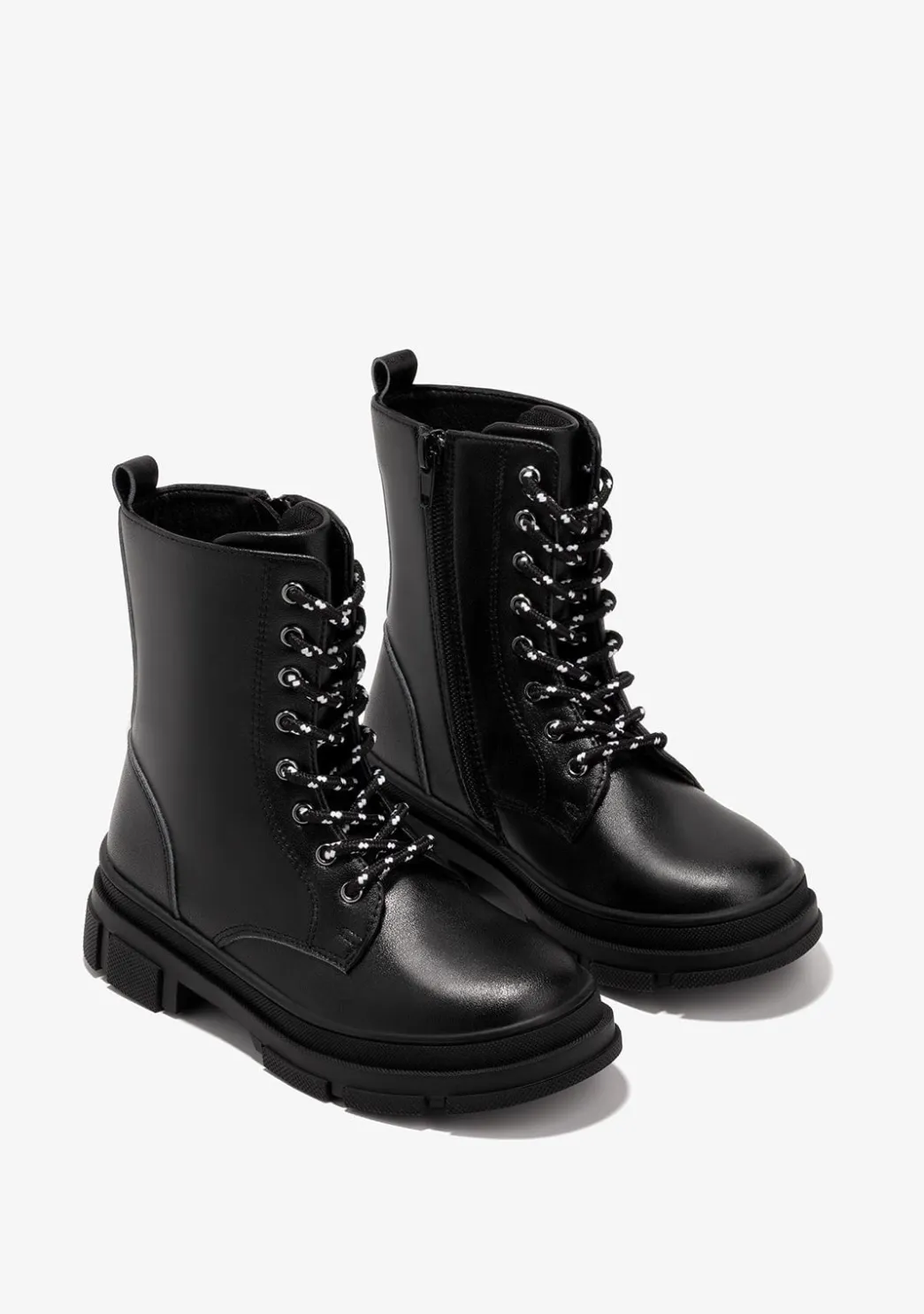 Clearance Botas De Niña Napa Negro B&W Botas|Botas