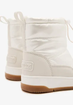 Fashion Botas De Nylon Blanco Roto Botas