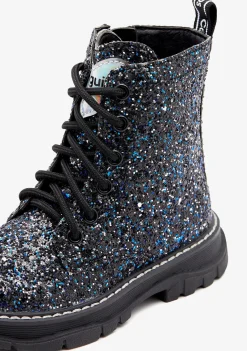 New Botas Glitter Negro Botas