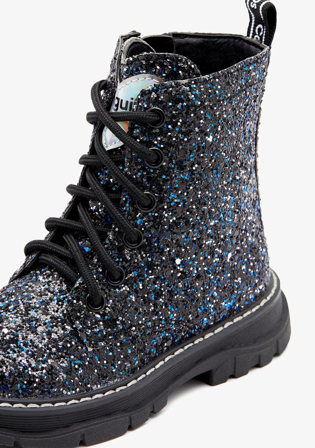 New Botas Glitter Negro Botas