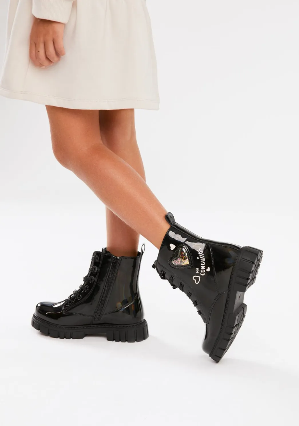 Clearance Botas Militares Corazón Negro Botas