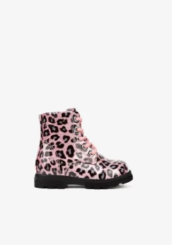 Hot Botas Militares De Bebé Leopardo Rosa Botas|Botas