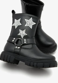 Shop Botas Militares Estrellas Negro Botas