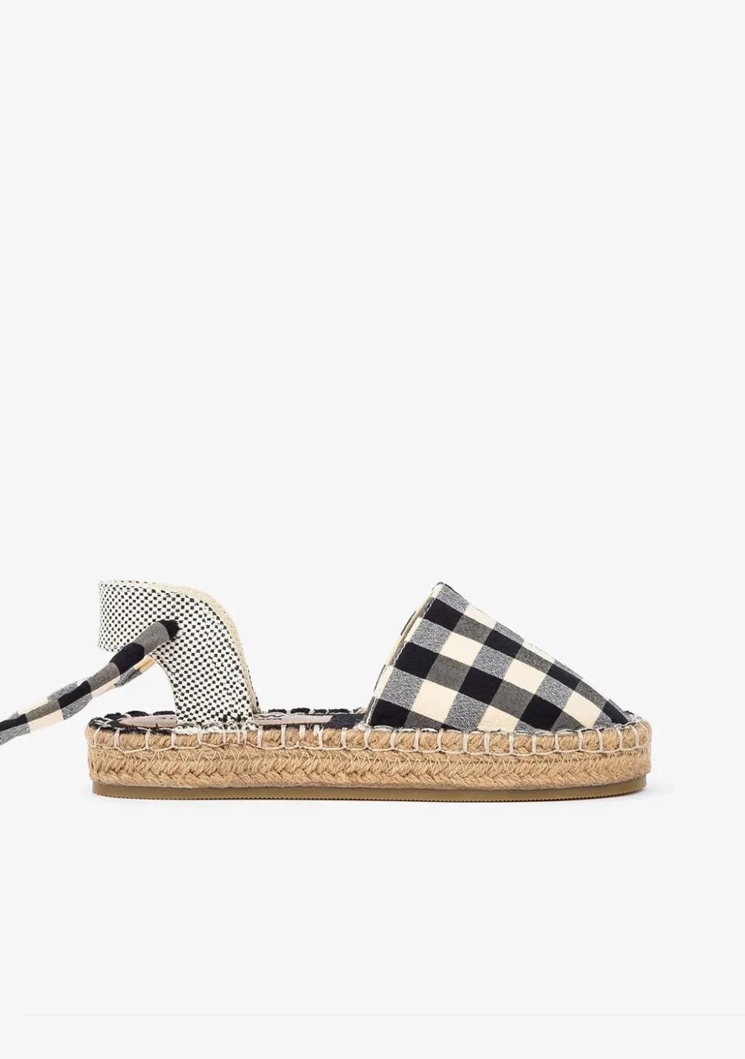 Cheap B&W Alpargatas De Niña Vichy Negro Alpargatas|Alpargatas