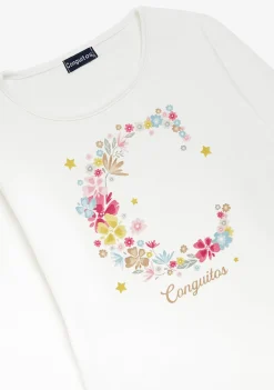 Hot Camiseta 'C' Blanco Roto Camisetas|Camisetas Manga Larga