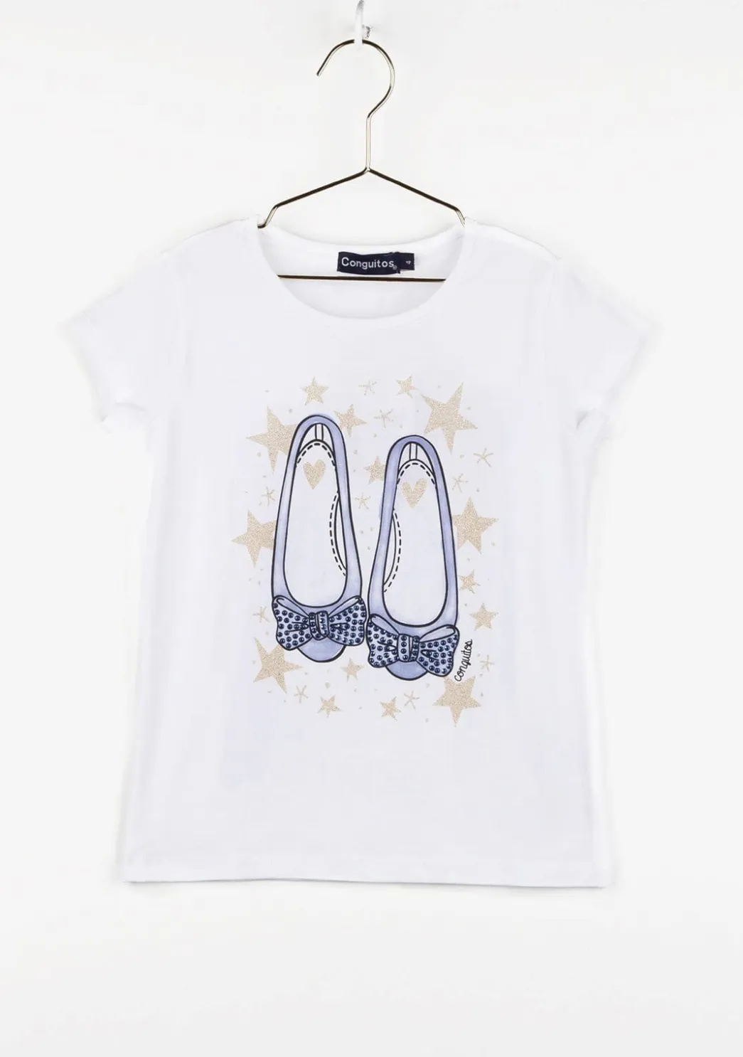 Shop Camiseta De Niña Bailarinas Celeste Camisetas