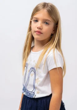 Shop Camiseta De Niña Bailarinas Celeste Camisetas