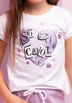 Shop Camiseta De Niña Cool Lentejuelas Camisetas